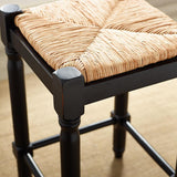 American Woodcrafters Poppy Black Backless Stool