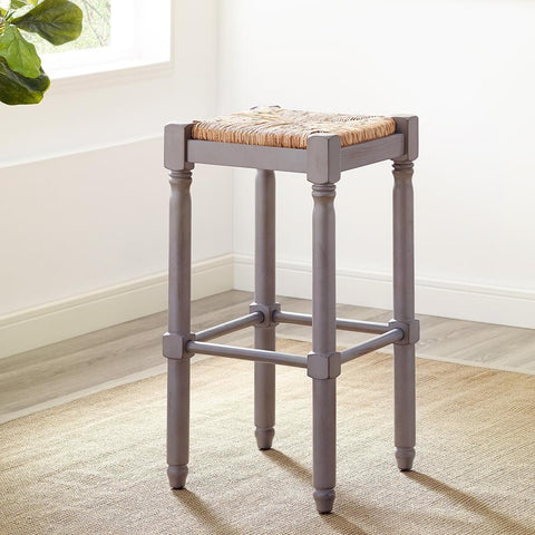 American Woodcrafters Poppy Gray Backless Stool