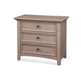 American Woodcrafters Quebec Three Drawer Nightstand in Driftwood
