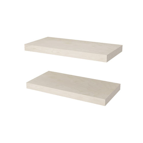 BESTAR Universel 12W Set of 24W x 12D Floating Shelves in natural yellow birch