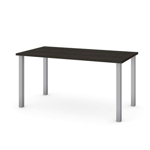 BESTAR Universel 30" x 60" Table Desk with Square Metal Legs in deep grey