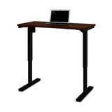 Bestar 24 Inch x 48 Inch Electric Height Adjustable Table in Tuscany Brown