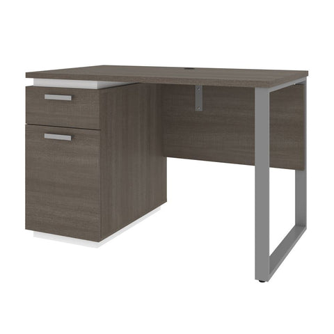 Bestar Aquarius 45W Small Desk in bark grey & white