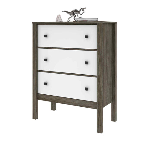 Bestar Capella 39W Dresser in walnut grey & white