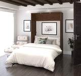 Bestar Cielo Wall Bed in Oak Barrel & White