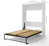 Bestar Edge Wall Bed w/Two 25 Inch Storage Units in White