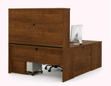 Bestar Embassy U-shaped Workstation And Accessories Kit In Tuscany Brown