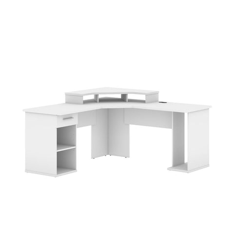 Bestar Hampton 66W L-Shaped Corner Gaming Desk in white