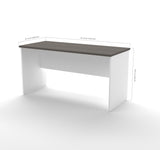 Bestar Innova Executive Desk in White & Antigua