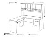 Bestar Innova L-shaped Desk In Tuscany Brown & Black