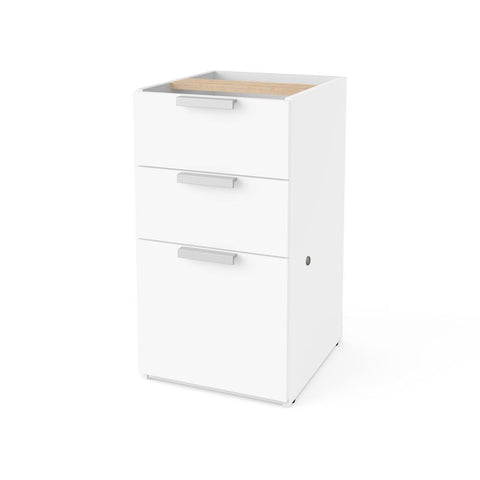 Bestar Pro-Concept Plus 16W Add-On Pedestal with 3 Drawers in white