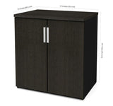 Bestar Pro-Concept Plus 2-Door Storage Unit in Deep Grey & Black