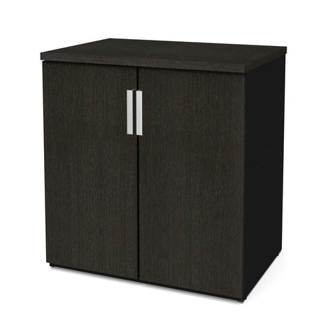 Bestar Pro-Concept Plus 2-Door Storage Unit in Deep Grey & Black