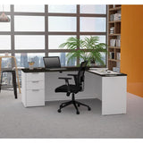 Bestar Pro-Concept Plus L-Desk in White & Deep Grey