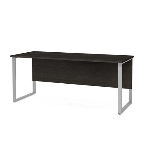 Bestar Pro-Concept Plus Table w/Rectangular Metal Legs in Deep Grey