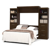 Bestar Pur 115" Queen Wall Bed Kit In Chocolate