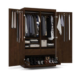 Bestar Pur Pullout Armoire in Chocolate