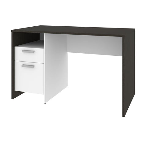 Bestar Solay 48W Small Computer Desk in deep grey & white