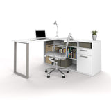 Bestar Solay L-Shaped Desk in White