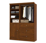 Bestar Versatile 61'' Classic Kit In With Narrow Drawers Tuscany Brown