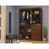 Bestar Versatile 61'' Classic Kit In With Narrow Drawers Tuscany Brown