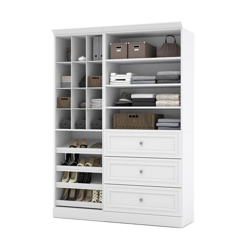 Bestar Versatile 61'' Classic Kit With Wide Drawers In White