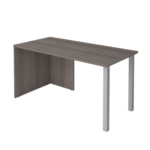 Bestar i3 Plus 60W Table Desk with Two Metal Legs in bark grey