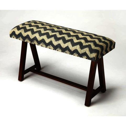 Butler Accent Seating Keating Zig Zag Upholstered Bench