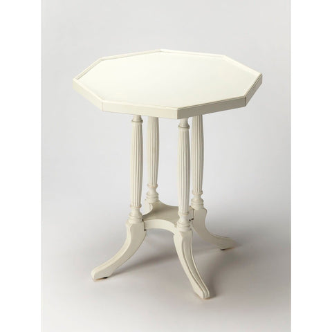 Butler Adolphus Cottage White Octagonal Accent Table