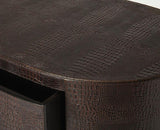 Butler Arnaud Brown Leather Console Chest