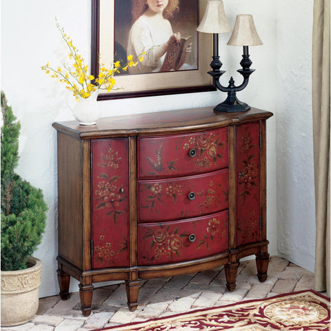 Butler Artists' Originals Console Cabinet In Red Hand Painted