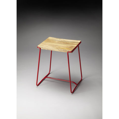 Butler Butler Loft Parrish Stool In Wood And Metal In Red