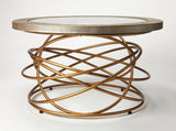 Butler Ernesto Leather & Metal Coffee Table
