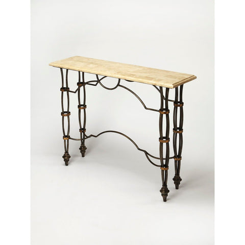 Butler Girona Fossil Stone Console Table