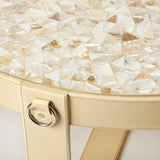 Butler Greer Leather & Mother Of Pearl Coffee Table