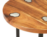 Butler Greer Molten Aluminum & Wood End Table