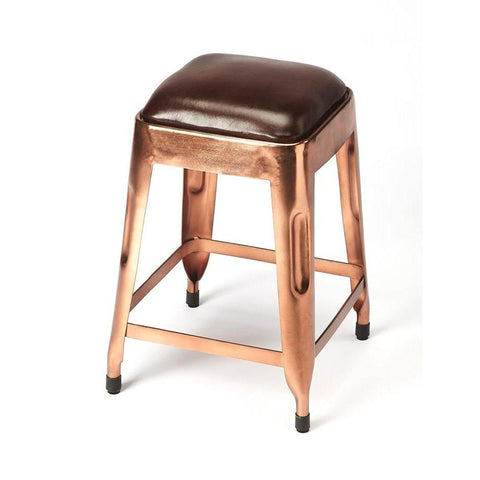 Butler Hatcher Leather Low Stool