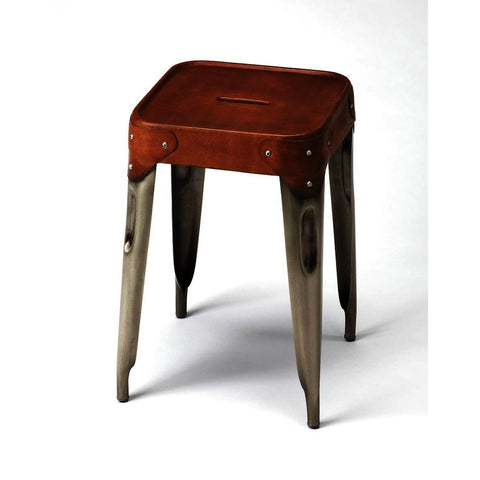 Butler Industrial Chic Connor Iron & Leather Counter Stool