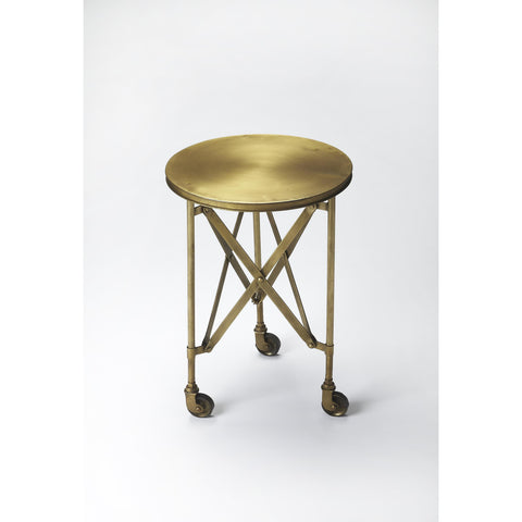 Butler Industrial Chic Costigan Accent Table In Antique Gold