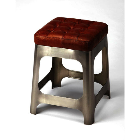 Butler Industrial Chic Gerald Iron & Leather Counter Stool