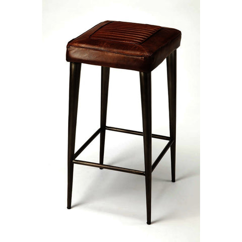Butler Industrial Chic Maxine Leather Barstool