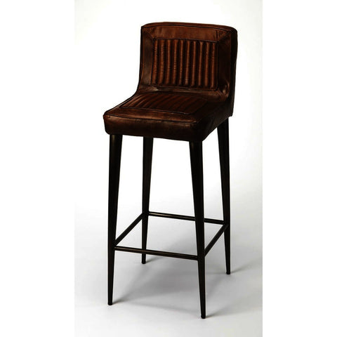 Butler Industrial Chic Maxwell Leather Barstool