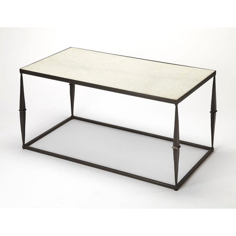 Butler Jacoby White Marble Cocktail Table