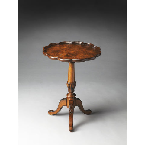 Butler Masterpiece Pedestal Table In Olive Ash Burl