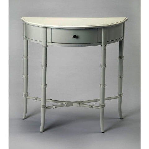Butler Masterpiece Skilling Glossy White Demilune Console Table