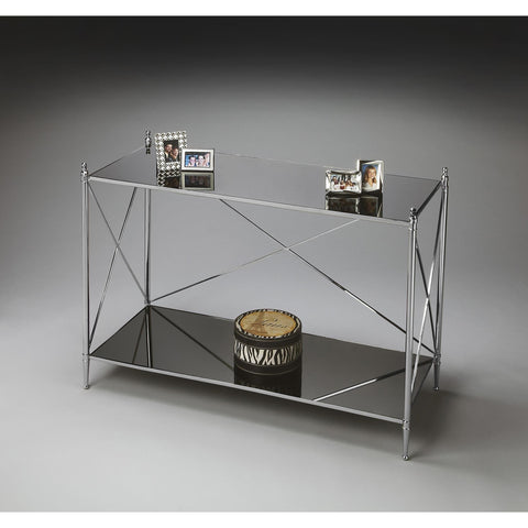 Butler Modern Expressions Console Table In Nickel