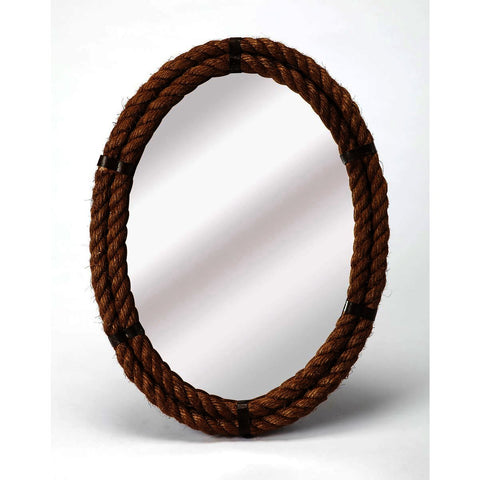 Butler Mountain Lodge Darby Oval Rope Wall Mirror
