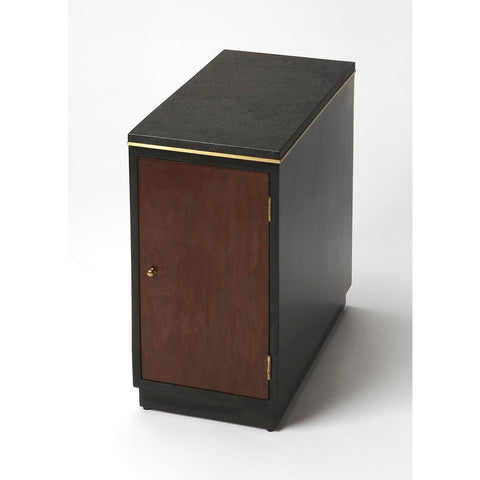 Butler Onyx Leather Chairside Table