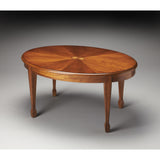 Butler Plantation Cherry Clayton Cocktail Table In Olive Ash Burl Oval
