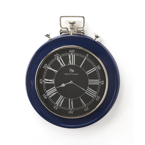 Butler Sapphire Blue Finish Wall Clock